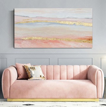 Abstract and Decorative Painting - Gold Pink 07 wall decor
